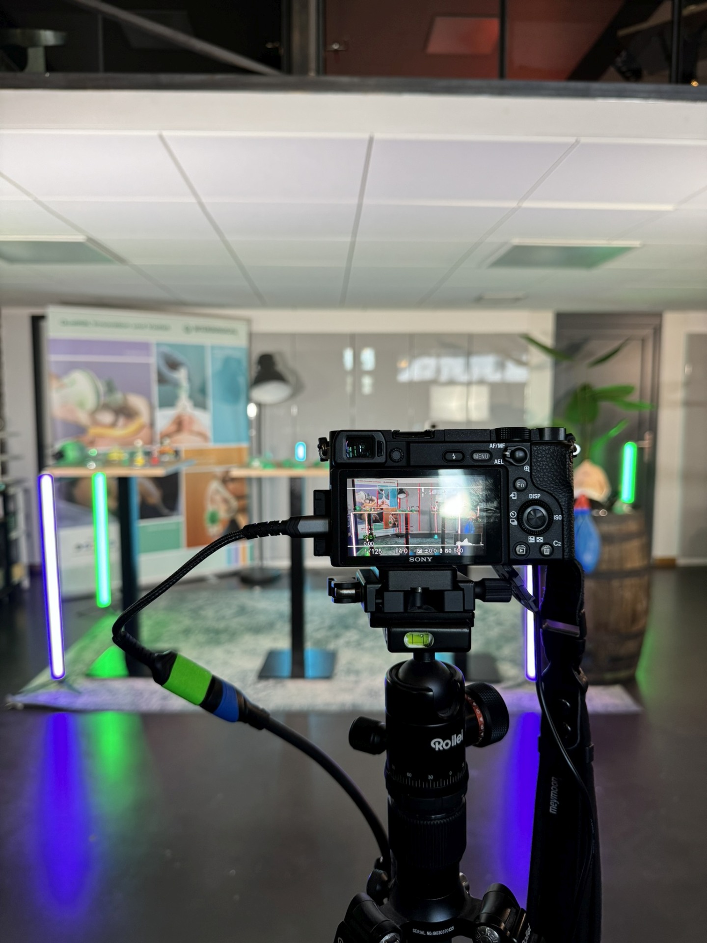 Close-up auf Kamera im Mietstudio NRW